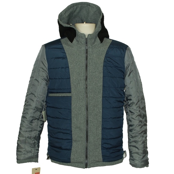 Levi's Sherpa Lined Bomber Jacket Heather Grey - Picture 4 of 5